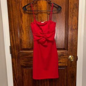 Charlotte Russe Red Bow Dress Bodycon/fitted